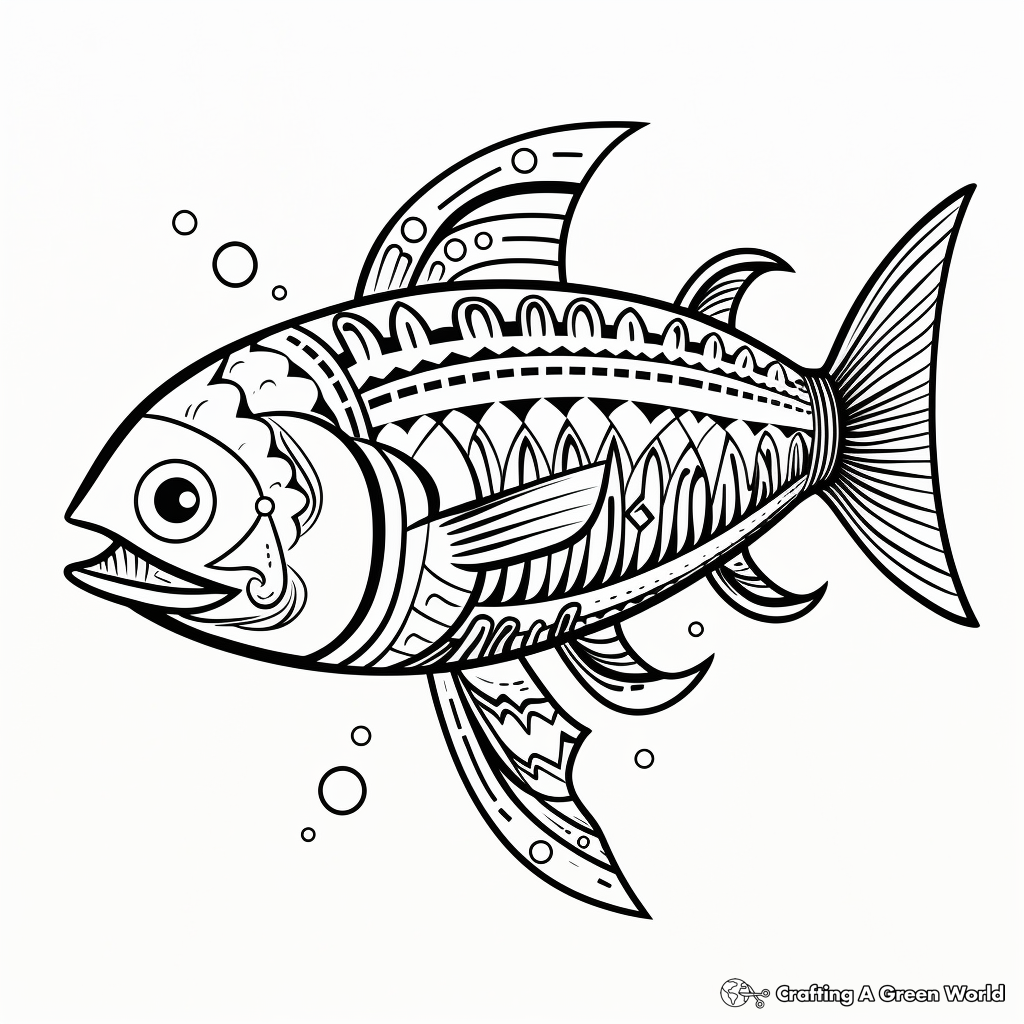 Indigenous Amazonian Catfish Coloring Pages 4