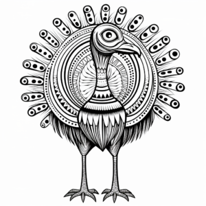 Indigenous Emu Symbol: Cultural Significance Coloring Pages 2