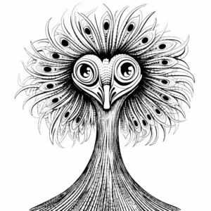 Indigenous Emu Symbol: Cultural Significance Coloring Pages 3