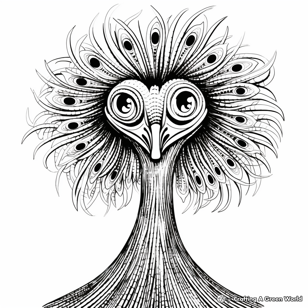Indigenous Emu Symbol: Cultural Significance Coloring Pages 4