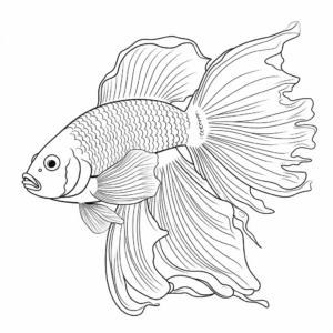Indo-Pacific Betta Fish for Adult Coloring 1