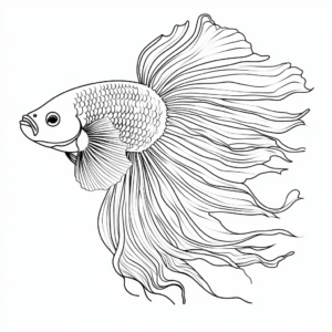 Indo-Pacific Betta Fish for Adult Coloring 2
