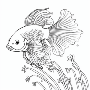 Indo-Pacific Betta Fish for Adult Coloring 4