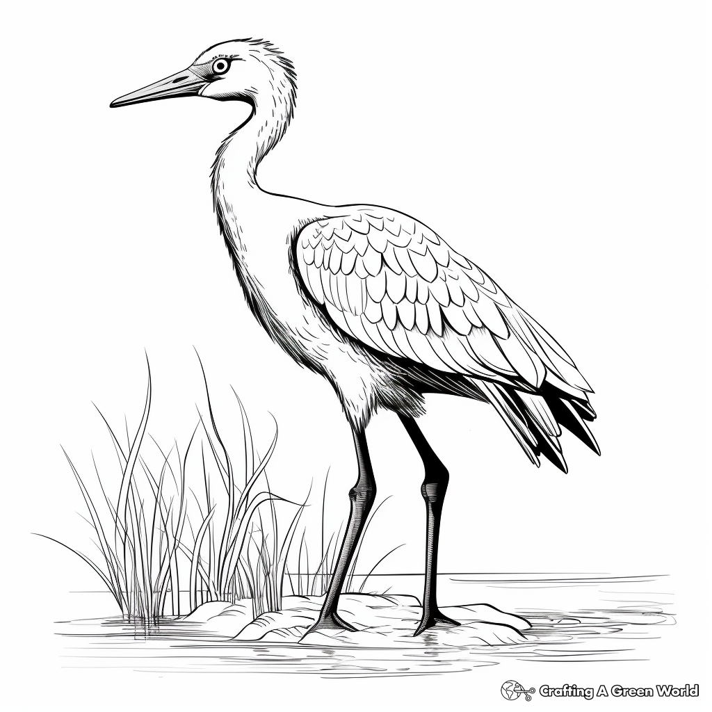Infantile Blue Heron (Chick) Coloring Pages for Children 1