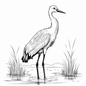 Infantile Blue Heron (Chick) Coloring Pages for Children 2