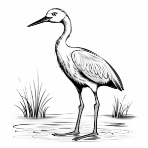 Infantile Blue Heron (Chick) Coloring Pages for Children 4