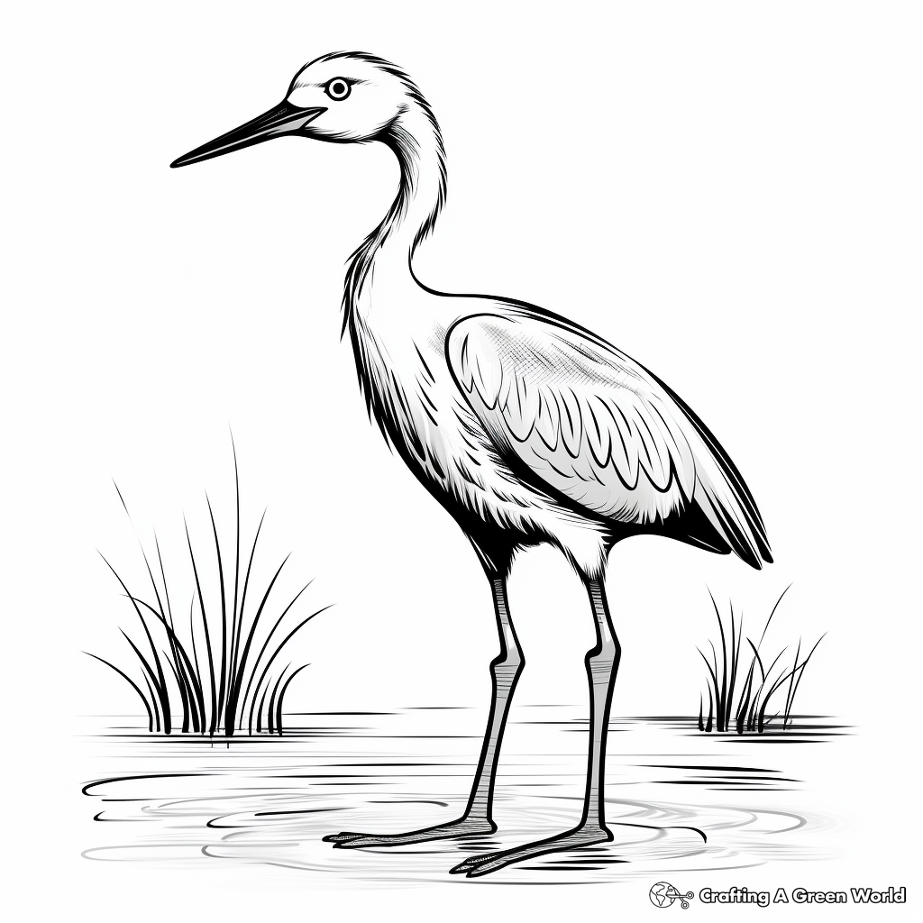 Infantile Blue Heron (Chick) Coloring Pages for Children 4