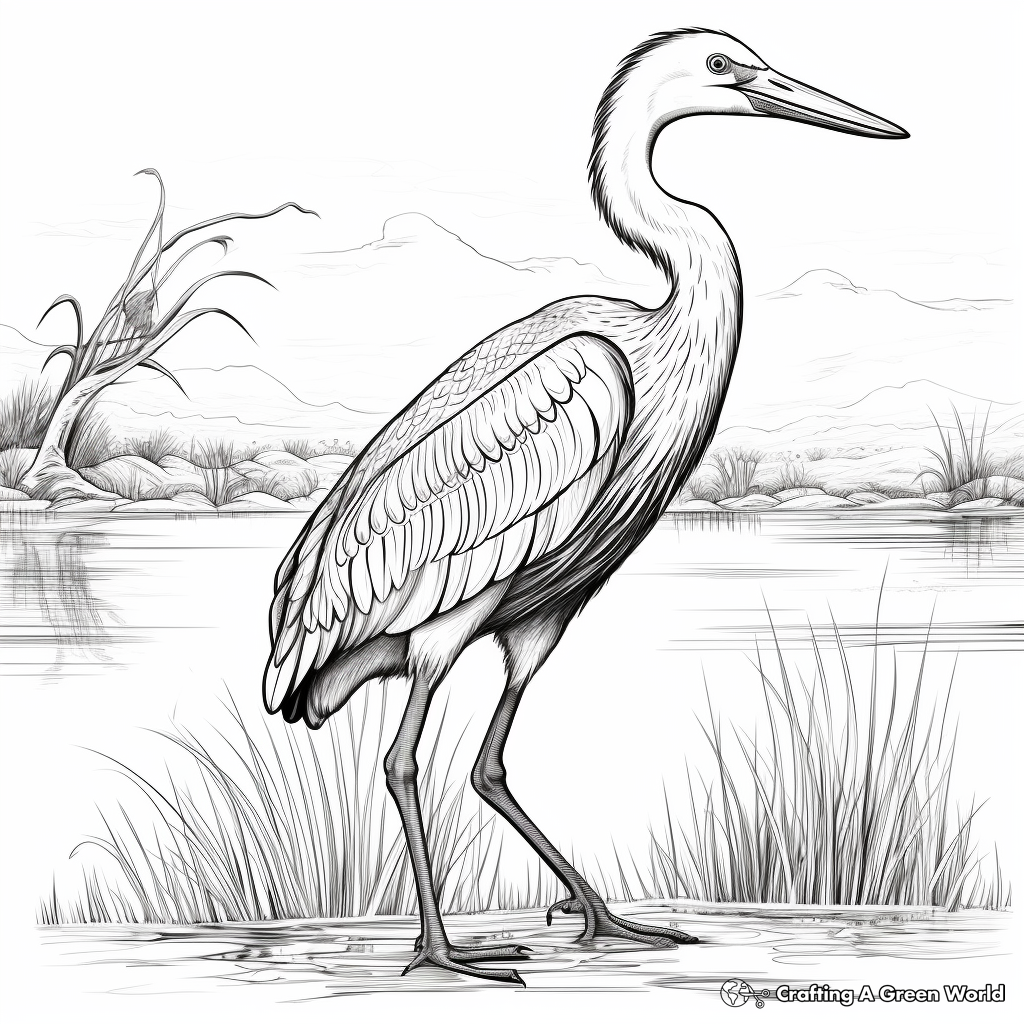Informative Blue Heron Anatomy Coloring Pages 3
