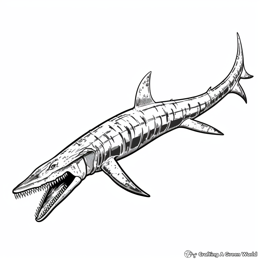 Informative Kronosaurus Coloring Pages with Facts 1