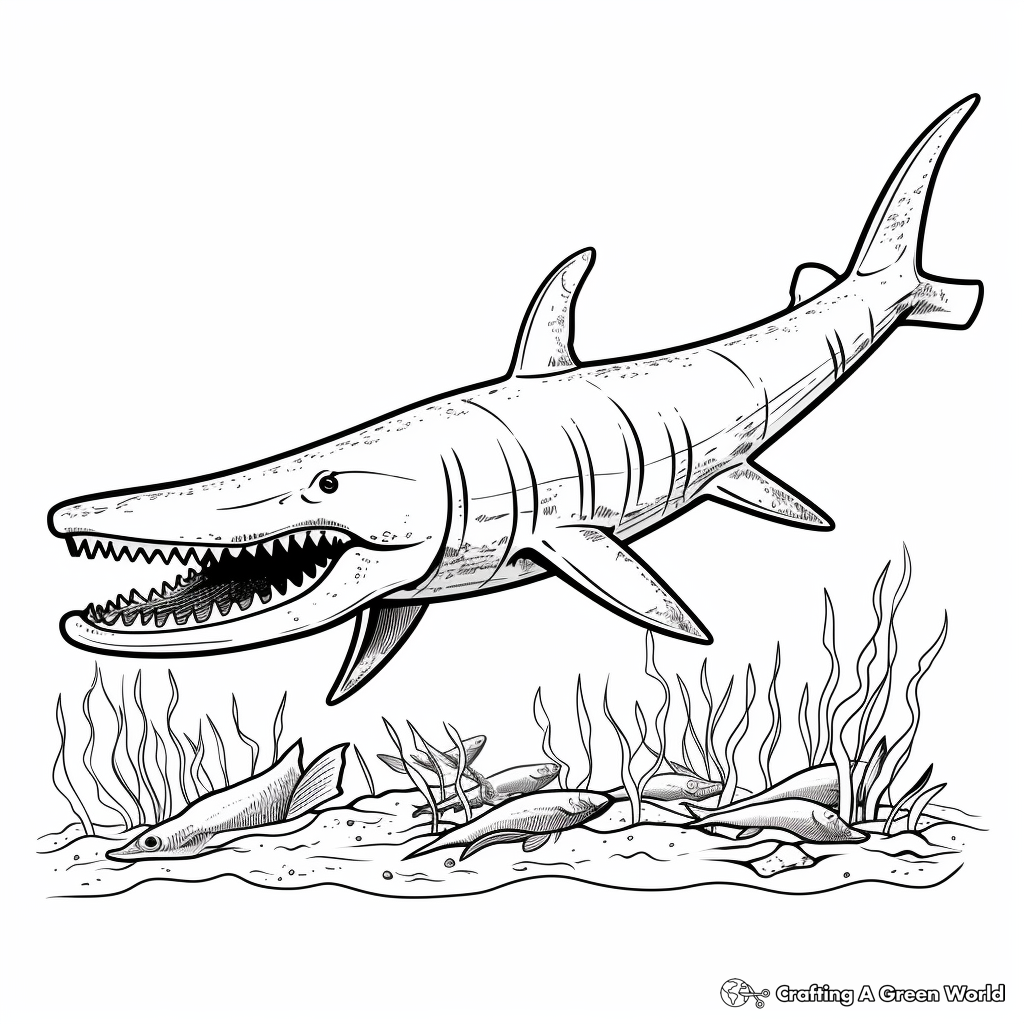Informative Kronosaurus Coloring Pages with Facts 2