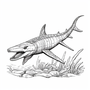 Informative Kronosaurus Coloring Pages with Facts 4