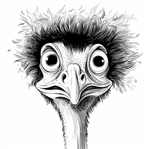 Informative Ostrich Body Part Coloring Pages 1