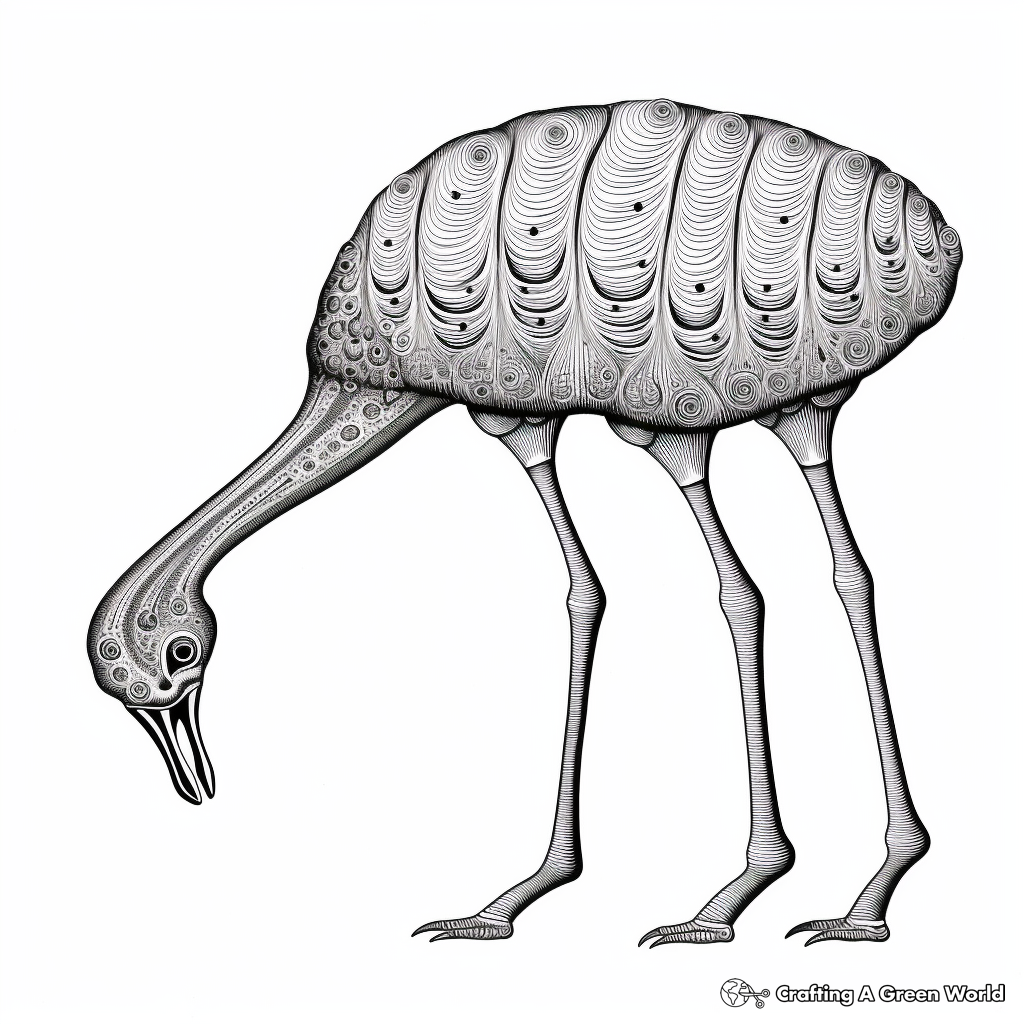 Informative Ostrich Body Part Coloring Pages 2