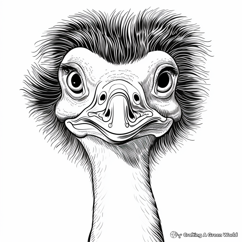 Informative Ostrich Body Part Coloring Pages 4