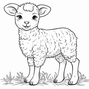 Innocent Lamb Coloring Pages 1
