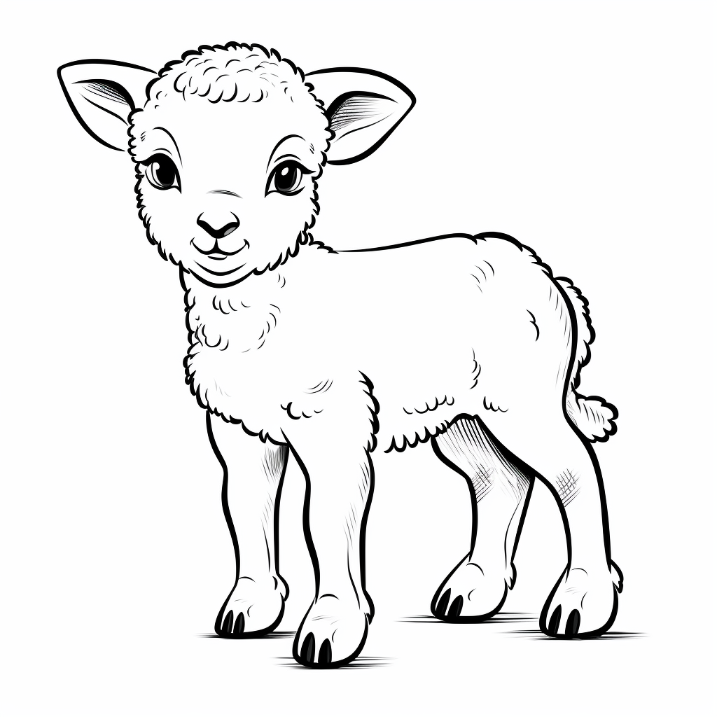 Innocent Lamb Coloring Pages 2