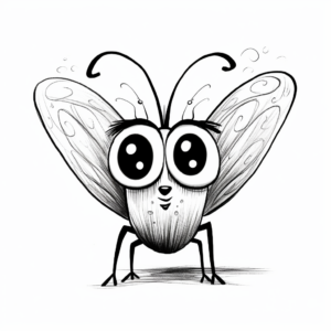 Innocent Moths with Big Eyes Coloring Pages 1