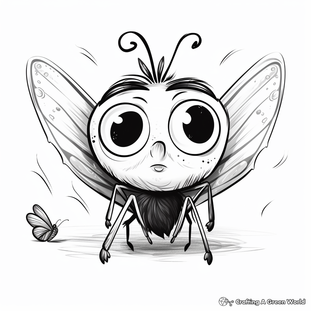 Innocent Moths with Big Eyes Coloring Pages 2