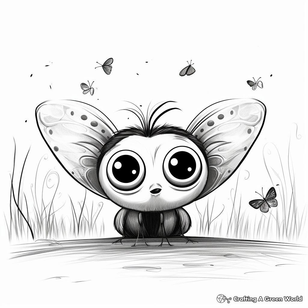 Innocent Moths with Big Eyes Coloring Pages 3