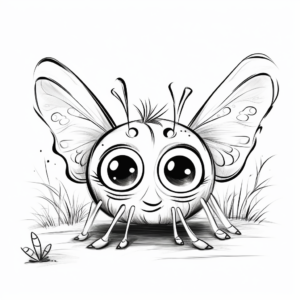 Innocent Moths with Big Eyes Coloring Pages 4