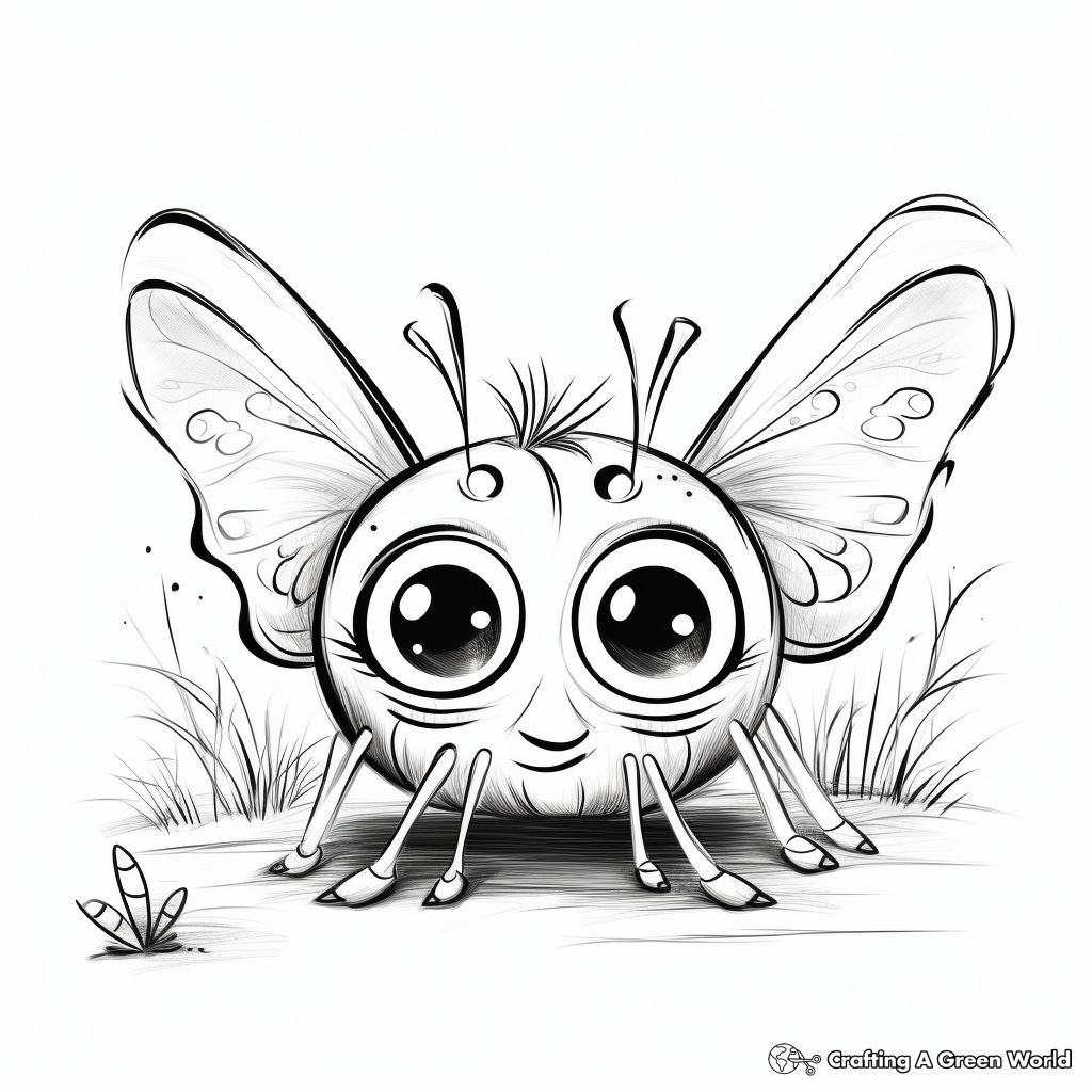 Innocent Moths with Big Eyes Coloring Pages 4