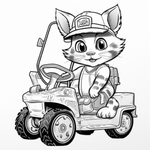 Innovative Bobcat Machinery Coloring Pages 2