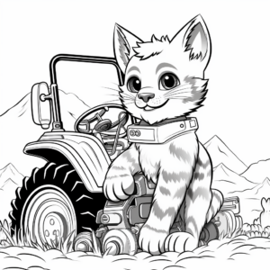 Innovative Bobcat Machinery Coloring Pages 4