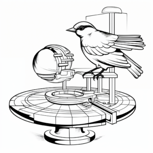 Innovative Orb Bird Feeder Coloring Pages 1