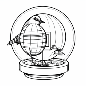 Innovative Orb Bird Feeder Coloring Pages 3
