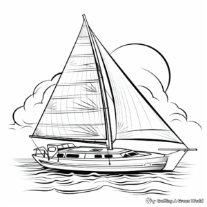 Innovative Sailboat Designs Coloring Sheets 4
