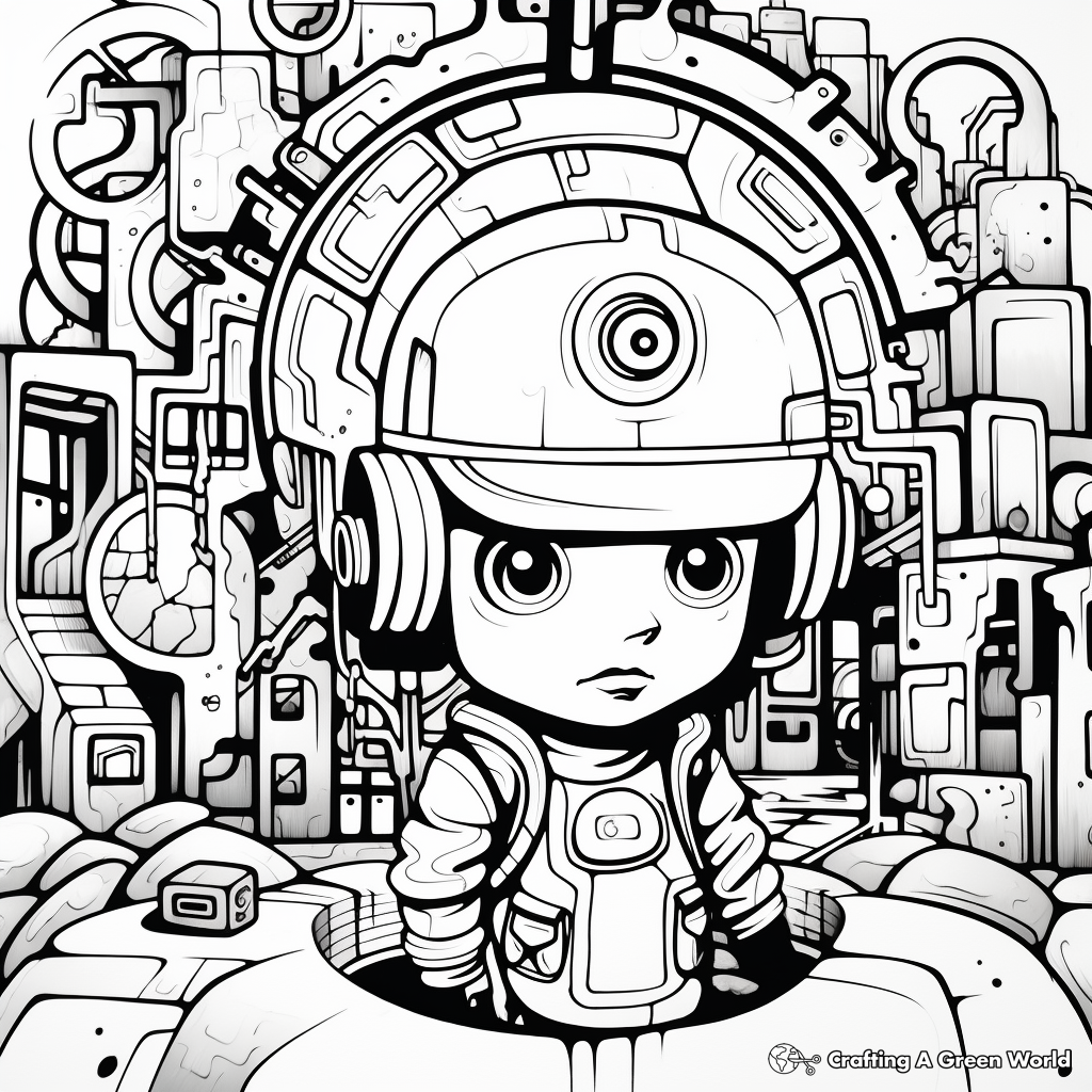 Innovative Street Art Graffiti Coloring Pages 4