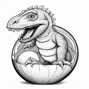Innovative T-Rex Hatchling Coloring Pages 4