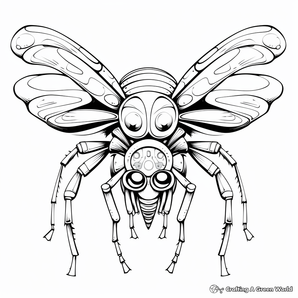 Insect Head Coloring Pages for Bug Enthusiasts 2
