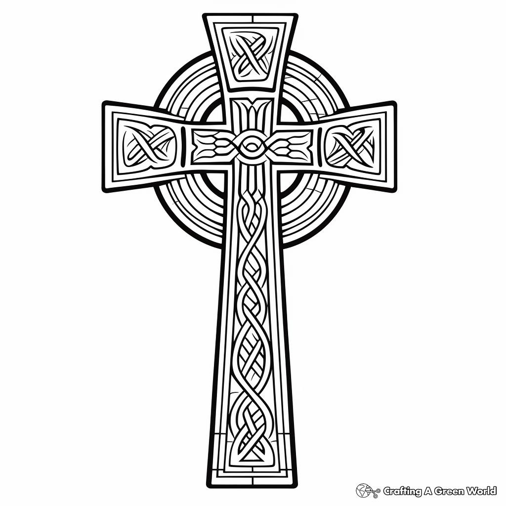 Inspirational Celtic Cross Coloring Pages 3