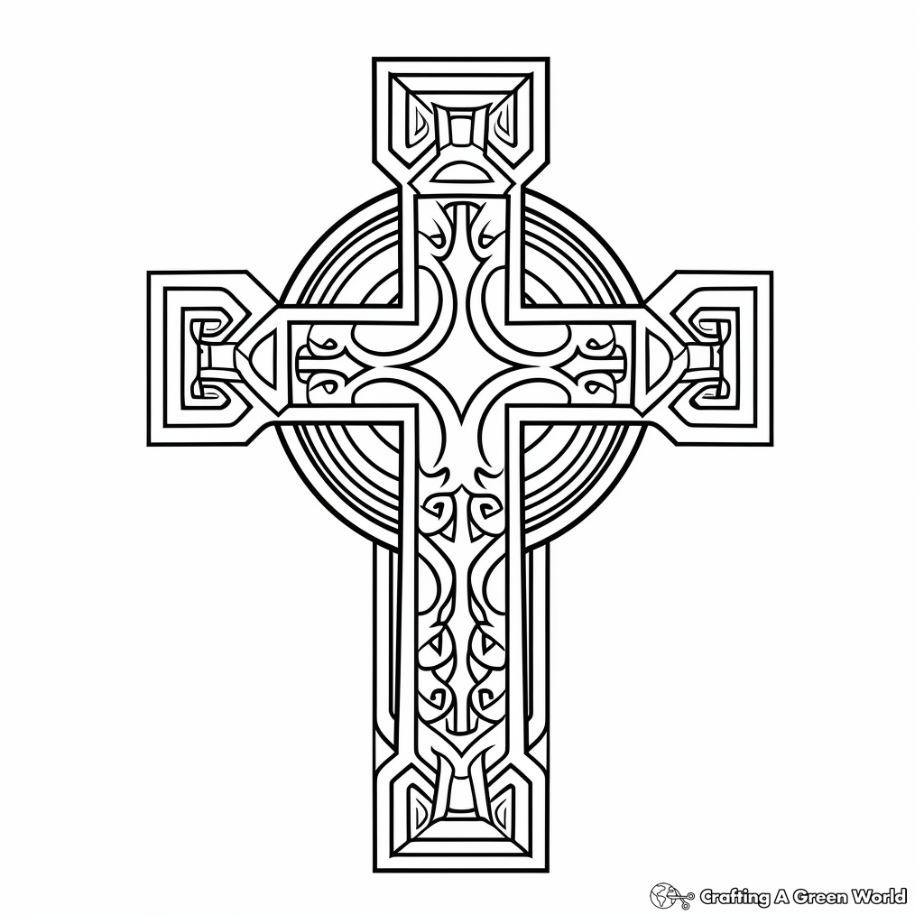 Inspirational Celtic Cross Coloring Pages 4