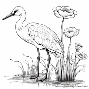 Inspirational Ibis and Iris Coloring Pages 2