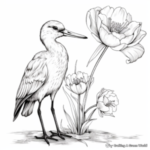 Inspirational Ibis and Iris Coloring Pages 4