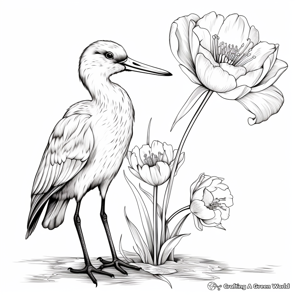 Inspirational Ibis and Iris Coloring Pages 4