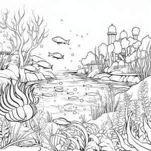 Inspiring Aquatic Ecosystem Coloring Pages 3
