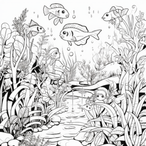 Inspiring Aquatic Ecosystem Coloring Pages 4