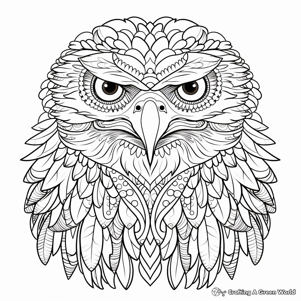 Inspiring Eagle Face Coloring Pages 1