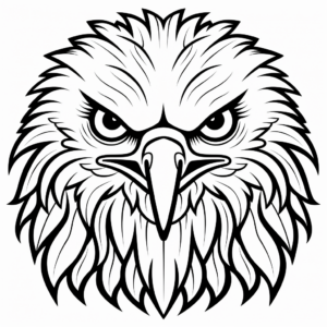 Inspiring Eagle Face Coloring Pages 2
