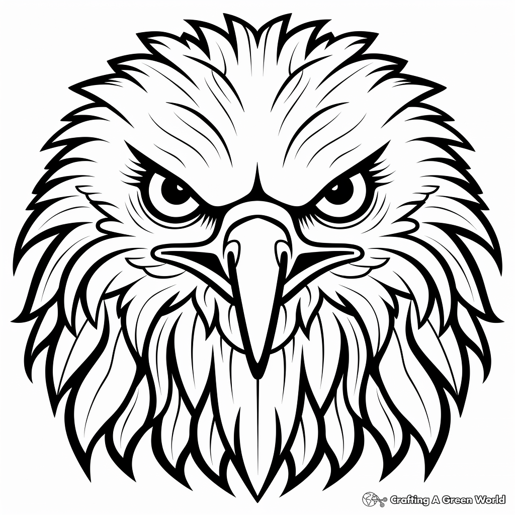 Inspiring Eagle Face Coloring Pages 2