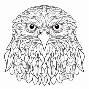 Inspiring Eagle Face Coloring Pages 3