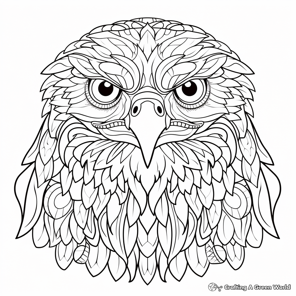 Inspiring Eagle Face Coloring Pages 3
