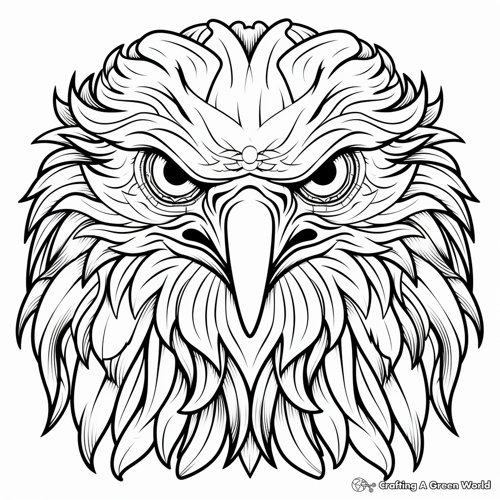 Inspiring Eagle Face Coloring Pages 4