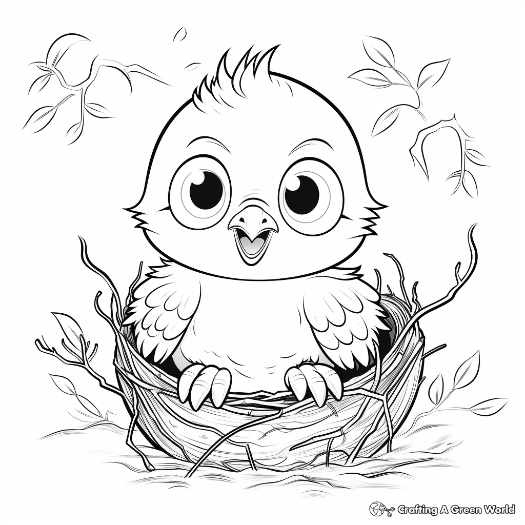 Inspiring Eaglet Coloring Pages 1