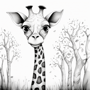 Inspiring Giraffe Quote Coloring Pages for Motivation 3