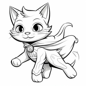 Inspiring Super Kitty Scientist Coloring Pages 3