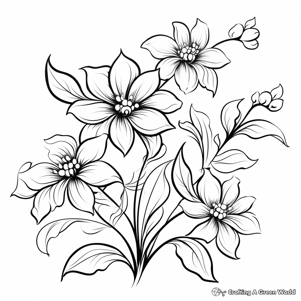 Inspiring Sweet Autumn Clematis Vine Coloring Pages 1